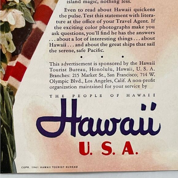 Vintage 1940’s 1950’s Coca-Cola Hosiery Sponge Hawaii Tourism Print Ads - Picture 13 of 16